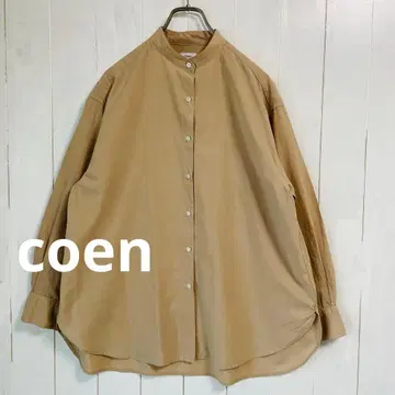 COEN 밴드 카라 루즈핏 셔츠 여성용