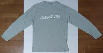 QUIKSILVER 양면 프린트 로고 그레이 긴팔 T셔츠