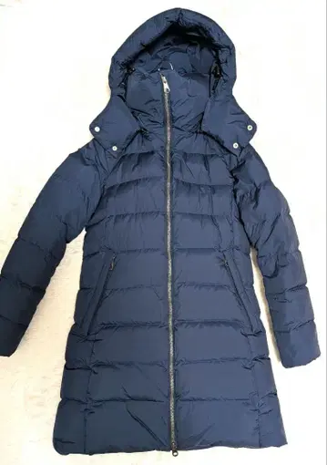 새상품급 JohnbuII 네이비 후드 부착 롱 다운 자켓