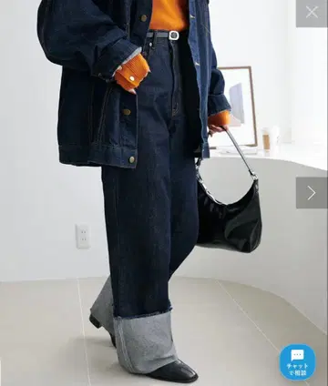 US 코튼 데님 롤업 팬츠 discoat S