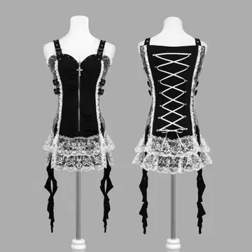 DimMoire 타무노 치기리 Gothic 드레스 Black&White