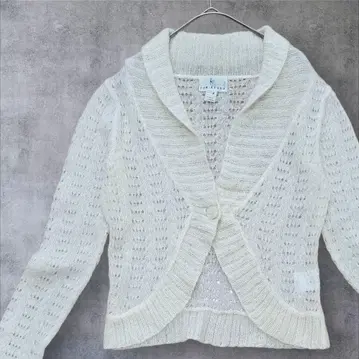 [쿠미쿄쿠] 가디건 모헤어 울 혼방 화이트