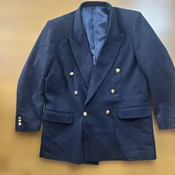 80'S NEO BLOOD 더블 네이비 블레이저 골드 버튼 버튼 M