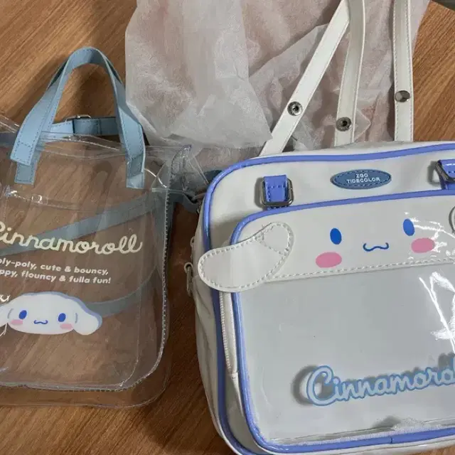 시나모롤 산리오 이타백 응원봉 가방 핀뱃지 투명 가방