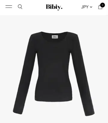 Bibiy FITTED TEE 블랙 상의