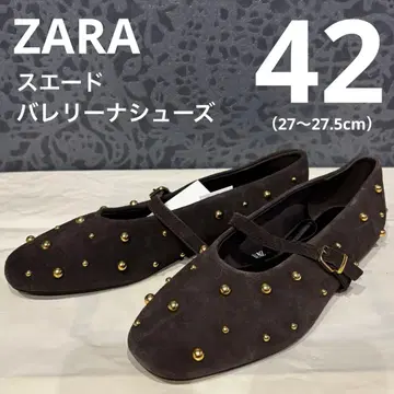 미사용 새상품/완판템 ZARA 패디드 스플릿 스웨이드 발레리나 42