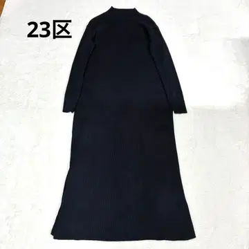 23구 [세탁 가능] 멀버리 실크 코튼 리브 니트 원피스 38