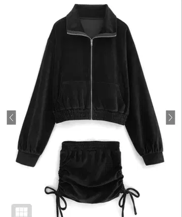 [ 새상품 ] 후드티 x 드로스트 미니 스커트 셋업 [pm559]