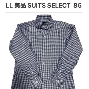 LL 86 정장 셀렉트 새상품급 4S 드레스 셔츠 깅엄 체크 긴팔
