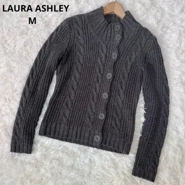 로라 애슐리 LAURA ASHLEY 아지메 가디건 M 그레이