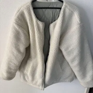 플리스 자켓 화이트