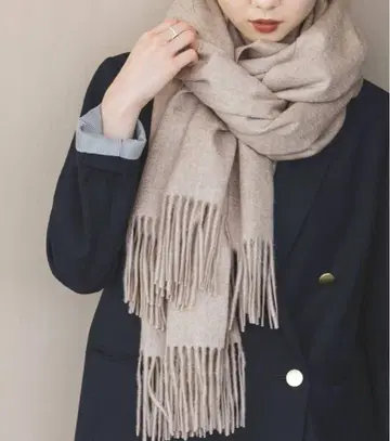 NOBLE 오리지널 캐시미어 스톨 베이지