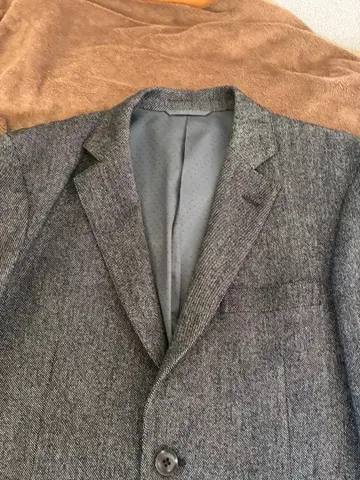 그레이 울 혼방 테일러드 자켓 온오프 풀 활용