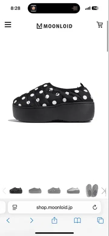 [ 1회 착용 ] SUBU 00 VAMP PLATFORM 스브 통굽 도트