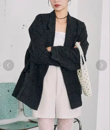 프릭스스토어 한정판 건클럽 체크 오버 자켓 코트