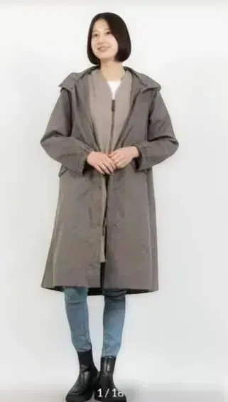 젤라르 후드 부착 롱 기장 마운틴 후드티