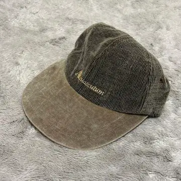 Aquascutum 코듀로이 캡 vintage 로고 자수 BY09