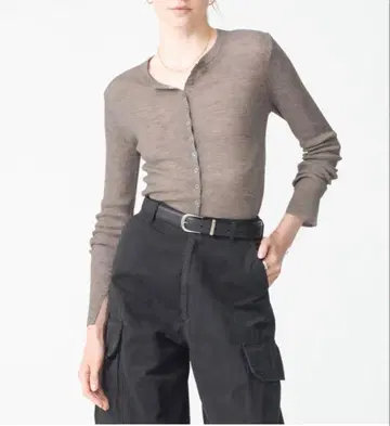 론 헤르만 시어 리브 니트 가디건 그레이 S