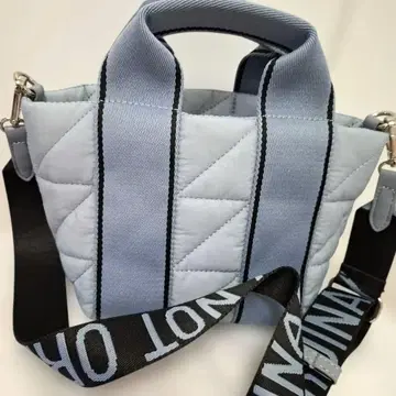 거의 미사용 ZARA 텍스트 숄더 퀼팅 블루 2way 백