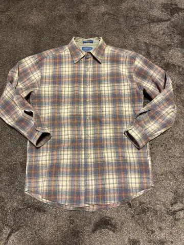 90s PENDLETON 체크 무늬 울 셔츠 M 사이즈