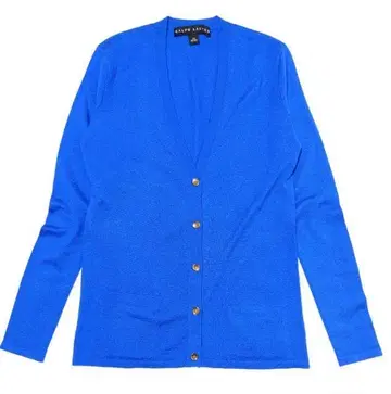 새상품급 랄프 로렌 캐시미어 실크 가디건 로얄 블루