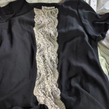 Rose Thara 비쥬 블랙 반팔 무릎 기장 원피스 46