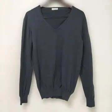 MARGARET HOWELL 다크 그레이 V넥 니트