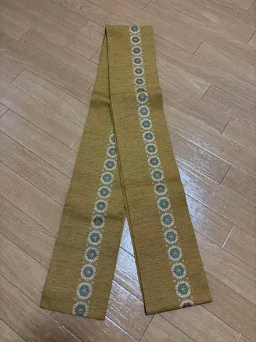 기모노 유카타 오비 옐로우 컬러 황토