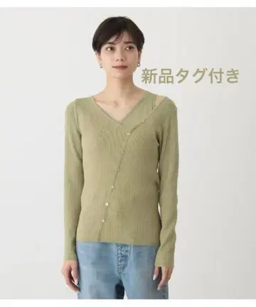 [택 포함 새상품] azul by moussy 올리브 그린 니트 S