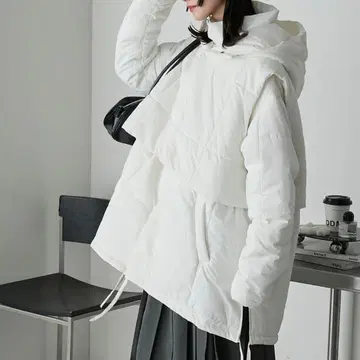 forksy. 후드 베스트 & 미들 기장 블루종 세트