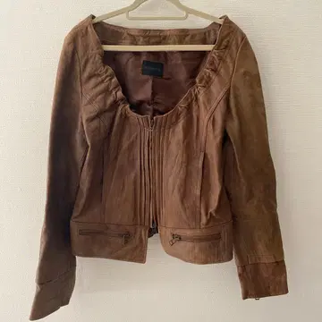 CYNICAL 브라운 가죽 자켓