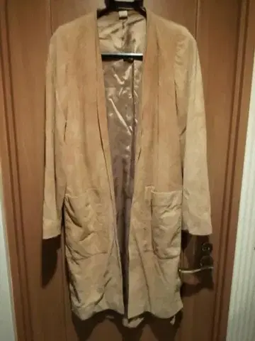 론 허먼 야기 가죽 백스킨 가운 코트