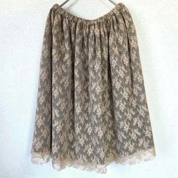 꽃무늬 스커트 aquagirl M 사이즈 무릎 기장 아쿠아걸