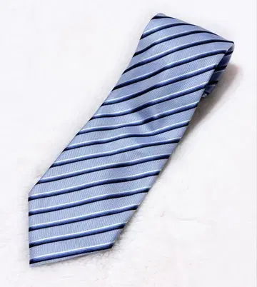 폴스미스 런던 새상품급 넥타이 실크 파랑 스트라이프