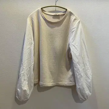 1시즌 사용 ZARA 아이보리 벌룬 슬리브 긴팔 셔츠