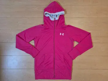 언더아머 여성용 핑크 후드티