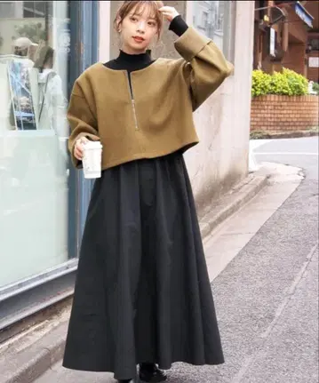 tiptop 컷 멜톤 풀오버 x 원피스 SET