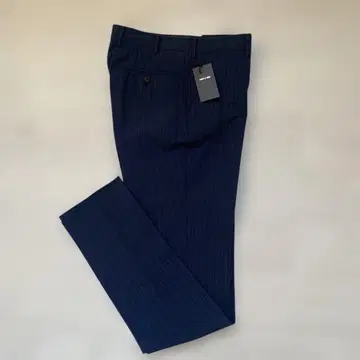 정가 25300엔 꼼사맨 핀스트라이프 슬랙스 팬츠 네이비 사이즈 L