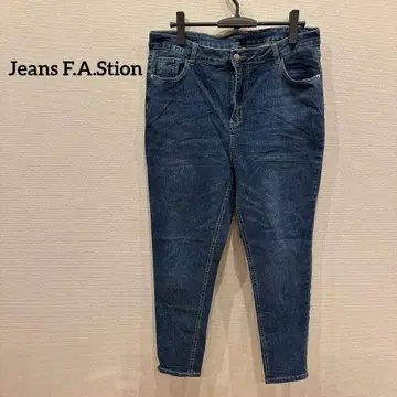 새상품급 Jeans F.A.Stion 다크 블루 스트레이트 데님 무지