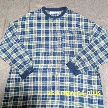 as know as plus 체크 셔츠 원피스 루즈한 사이즈