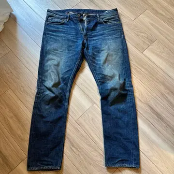 스트레이트 데님 사이즈 34 다크 블루