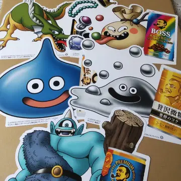 BOSS x 드래곤 퀘스트 판촉 메가 팝 총 5종 5매