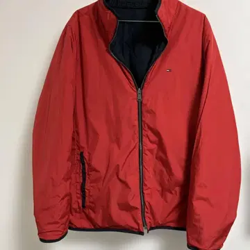 타미힐피거 레드 점퍼 리버서블