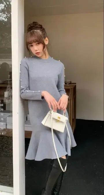 birthday bash 펄 니트 원피스