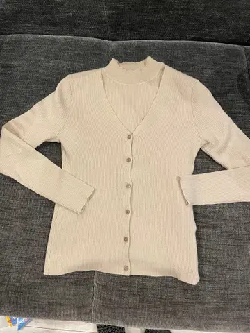 아나이 니트 앙상블 핑크 베이지 S