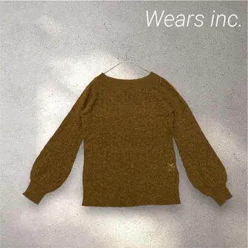 261 웨어즈 잉크 [F] 머스타드 니트 스웨터 울 100 가벼운