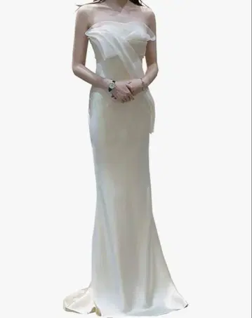 [나미의상] 머메이드 웨딩 드레스 화이트 사전 촬영