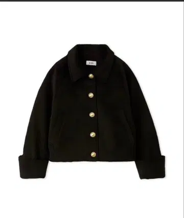[ 완판 컬러 상품 ] snidel 스탠 칼라 메탈 버튼 자켓 블랙