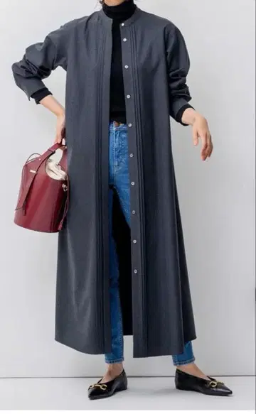 23구 [세탁 가능] 울 스트레치 트윌 셔츠 원피스