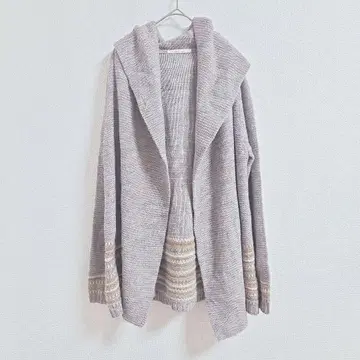 Saburoku 니트 가디건 M 사이즈 후드 부착 겉옷 아우터